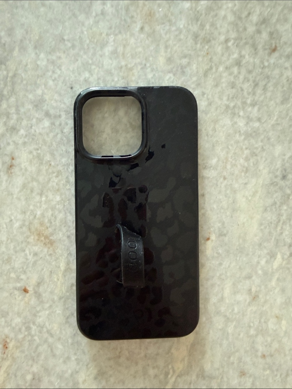 Loopy Phone Case - Black Leopard Print